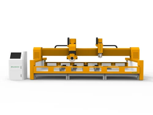 Stone cutting and polishing integrated machine