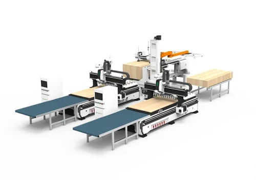 One-to-two robotic arm production line